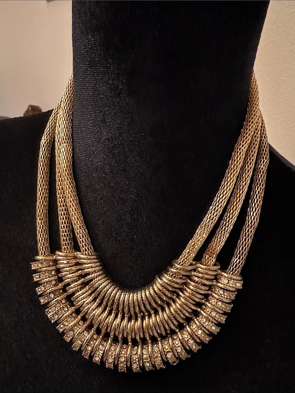 Gold-Tone Layered Statement Necklace
